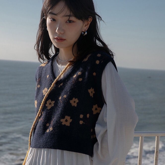 Áo len không tay thiết kế mới thời trang theo phong cách hàn quốc dành cho nữ