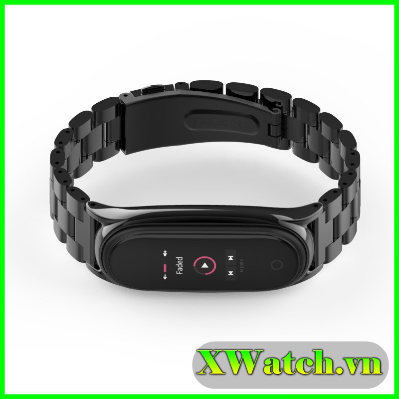 Dây đeo kim loại mắt to GT Xioami Mi band 5 Miband 6 chính hãng Mijobs