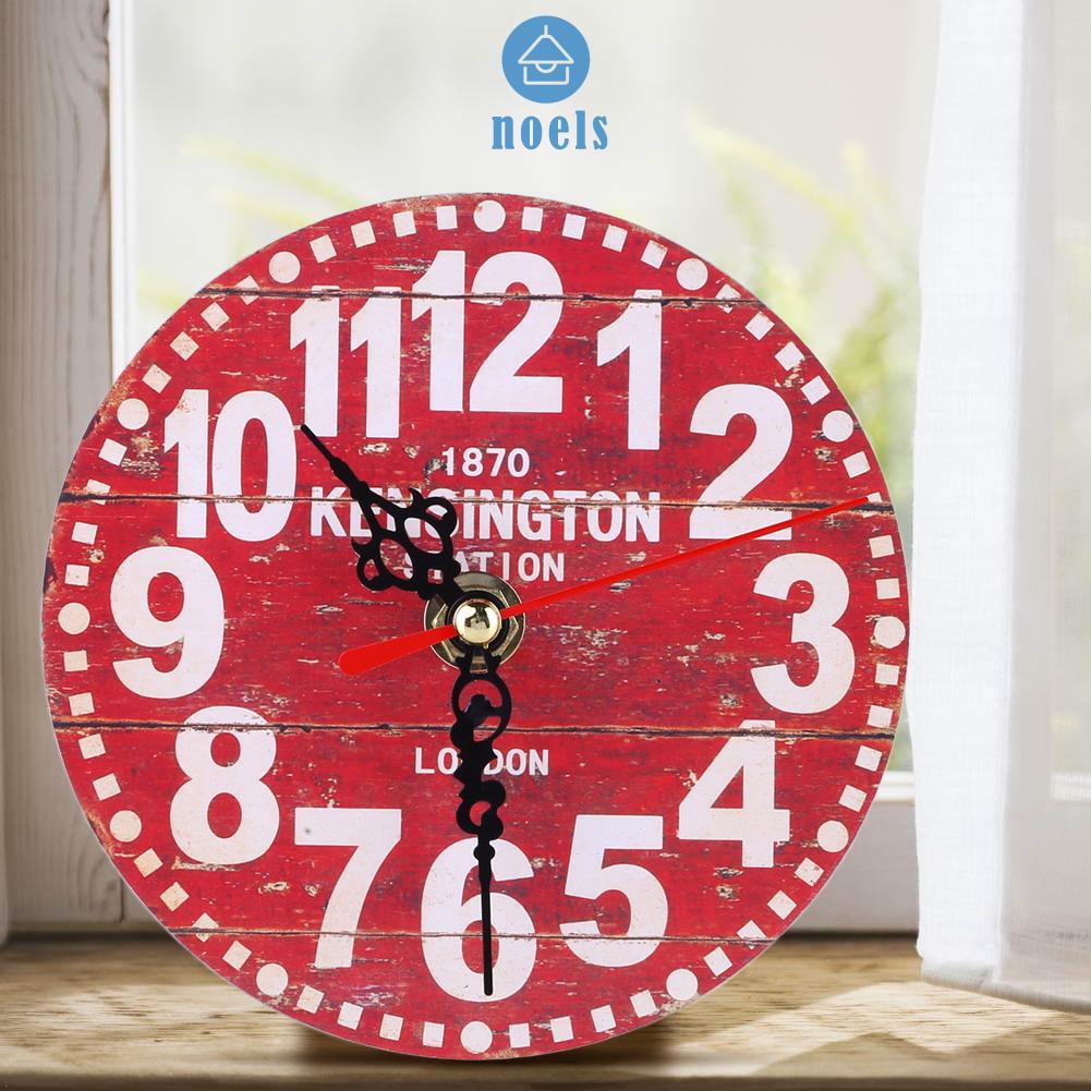 Ready Vintage Wooden Wall Clock Large Shabby Chic Rustic Kitchen Home Antique ♥noel✧Home living