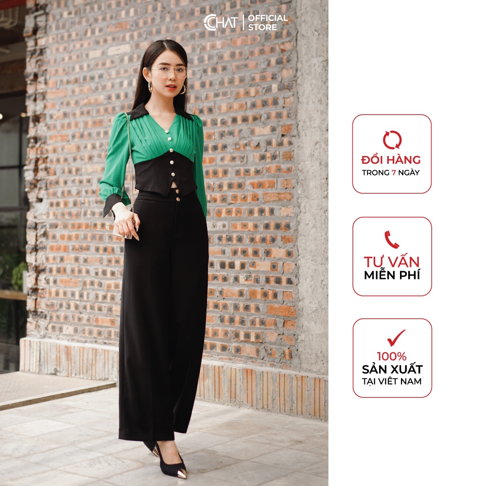 Áo phối kiểu dáng ngắn CChat Clothes