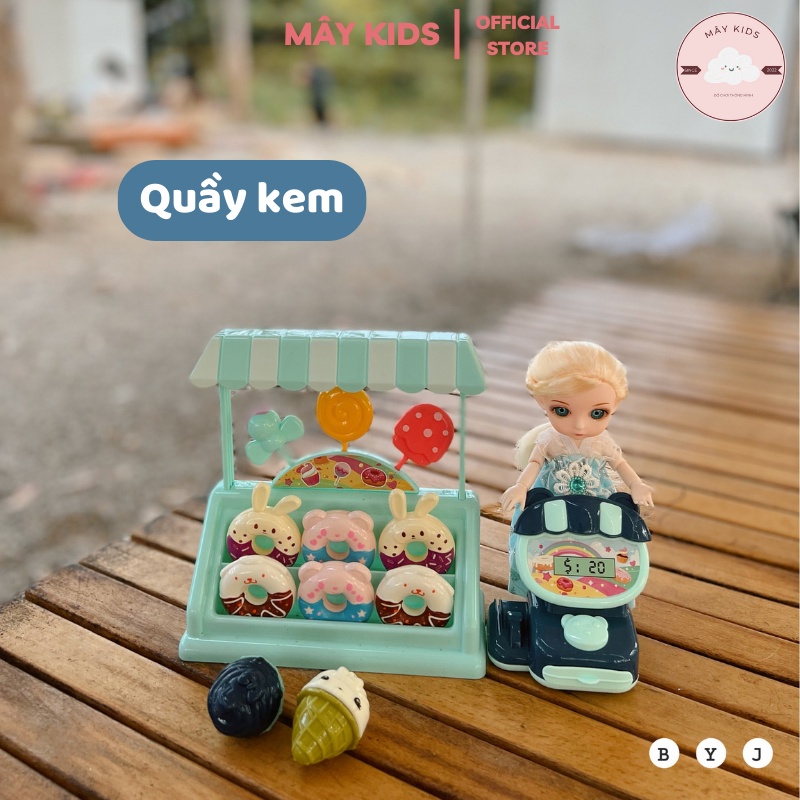 Đồ chơi búp bê cho bé gái Barbi công chúa, chibi cô gái bán bánh - Mây Kids