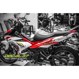 Tem Trùm Exciter 150 Cá mập trắng đỏ