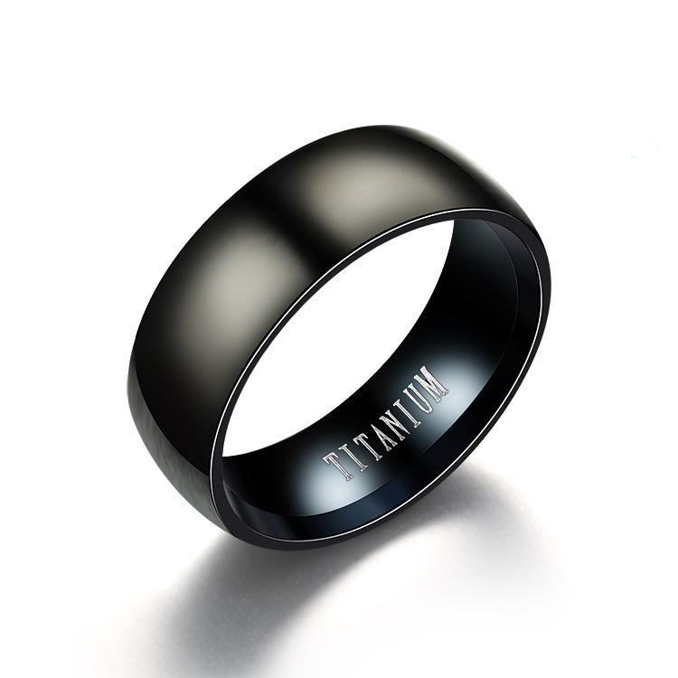 Nhẫn nam đen tuyền khắc Titanium cực ngầu