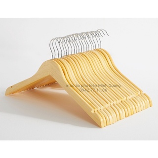móc treo quần áo bằng gỗ, ngang vai 44cm,có rãnh chống tuột, phụ kiện cho shop,tam giác không thanh ngang