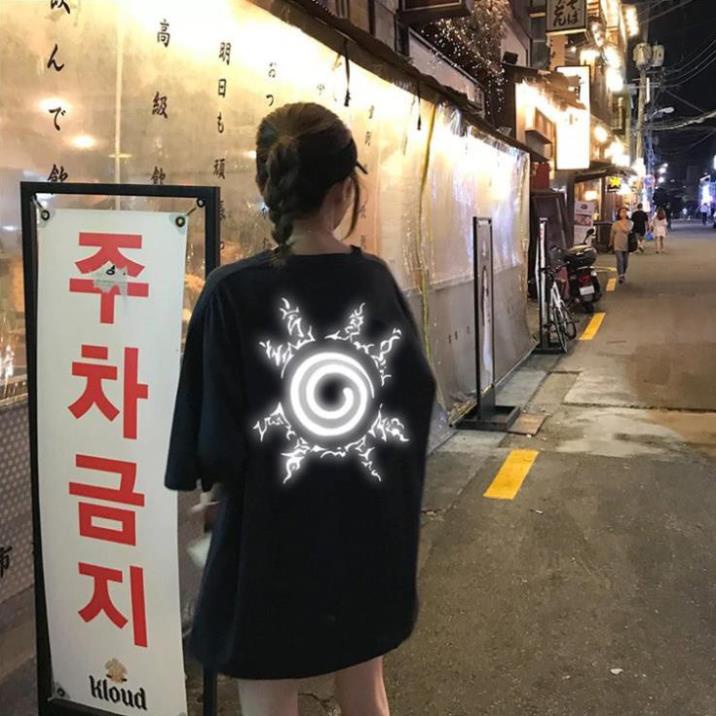 ÁO THUN PHẢN QUANG TAY LỠ DẤU ẤN NARUTO NAM NỮ