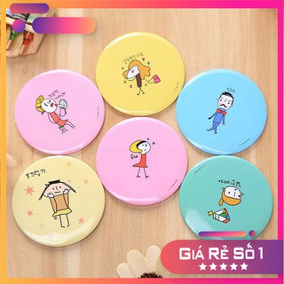 Gương Mini Cầm Tay Cute Bỏ Túi Hàn Quốc Tiện Dụng 💝FREESHIP💝 Gương Mini Trang Điểm Soi Đẹp Nhỏ Xinh