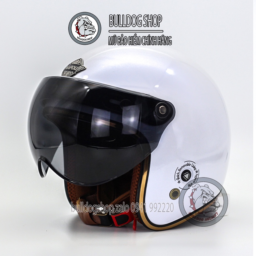 Mũ bảo hiểm 3/4 Napoli Sh Ruby New kính B1