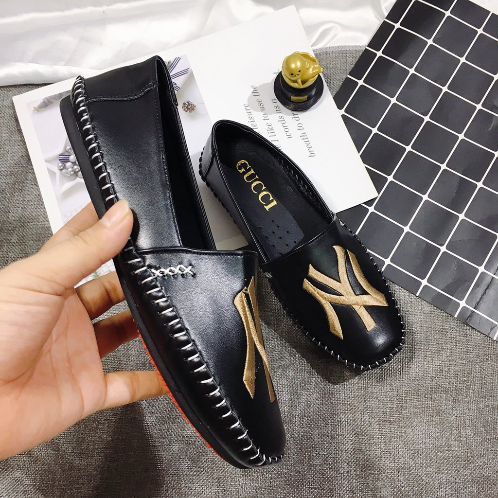 [SIÊU SALE GIÁ SỈ] GIÀY NỮ I GIÀY LƯỜI NỮ DA SIÊU MỀM THÊU CHỮ NY ĐẾ DẺO CỰC XỊN XÒ | BigBuy360 - bigbuy360.vn