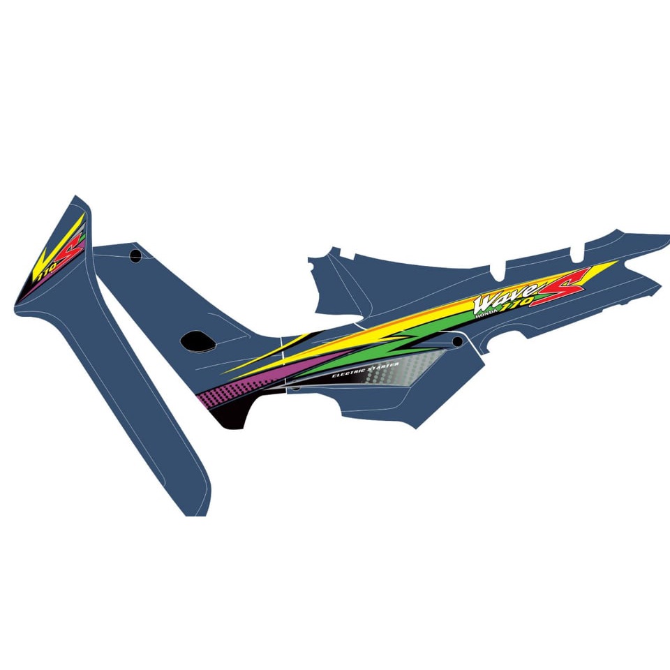 Tem rời wave S xanh vàng xe xanh xi măng