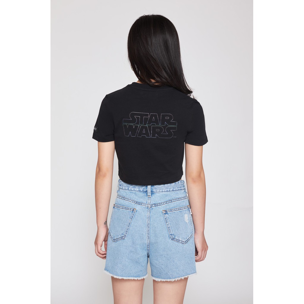 Áo Thun BOO Croptop Nữ thời trang cao cấp in hình Logo Star Wars