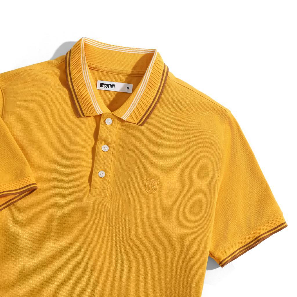 Áo Thun Nam Cao Cấp Polo Premium Basic Yellow Bo Tổ Ong BY COTTON