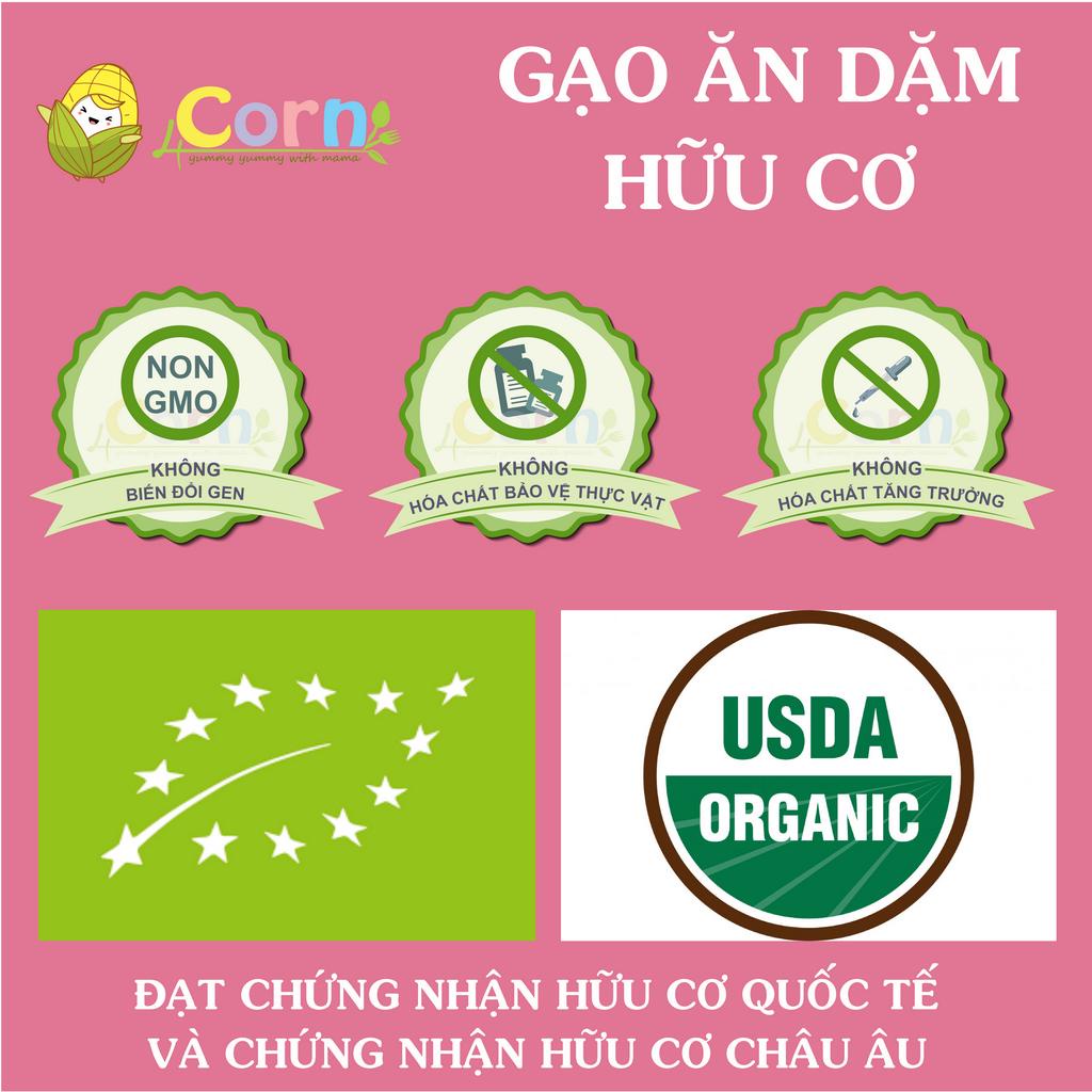 Gạo nấu cháo/cơm ăn dặm - Chứng nhận hữu cơ Châu Âu - Cho bé 5m+ [BAO BÌ MỚI]
