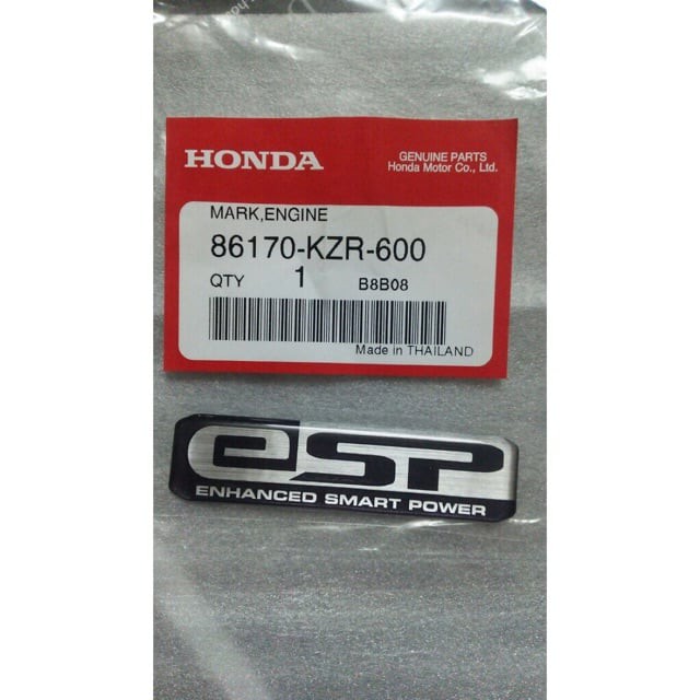 Tem ESP Rin 100% Chính Hãng Cho Tất Cả Các Xe Số Tự Động Của Hãng Honda
