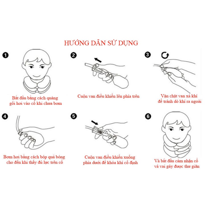 Đai gối hơi kéo giãn đốt sống cổ 08
