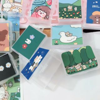 Hộp mini đựng đồ dùng dán hình dễ thương
