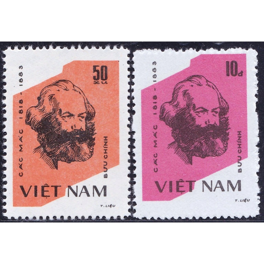 Tem sưu tập MS 423 Tem Việt Nam Kỷ niệm 100 năm ngày mất Các Mác 1983 ( 2 Tem)