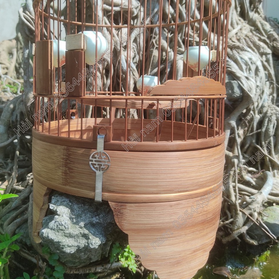 Lồng chim vành khuyên - Lồng chim tre đường kính 22 cm