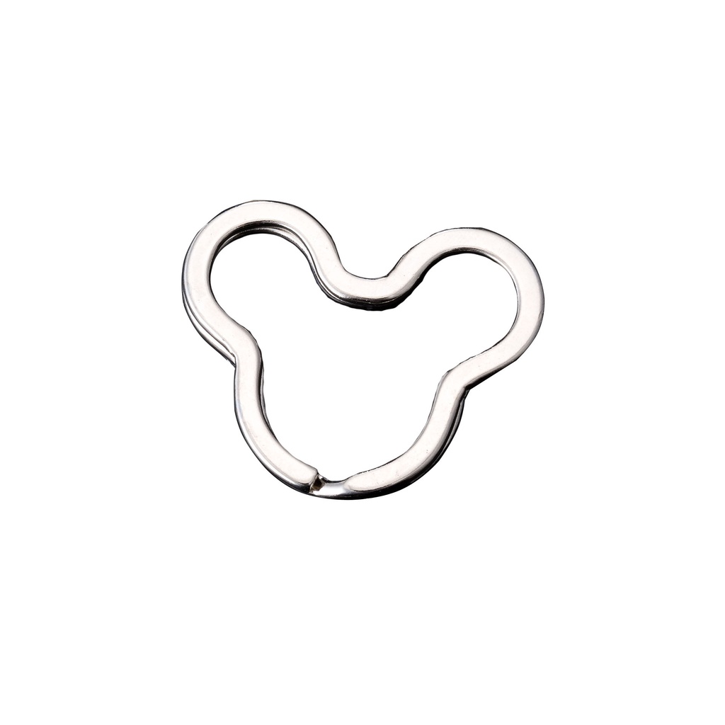 Khoen móc khóa thép không gỉ hình mickey 3.8cm*0.2cm dùng mix đồ handmade, phụ kiện thời trang...