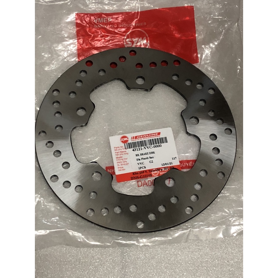 Đĩa thắng sau/ Đĩa phanh sau xe Shark 170