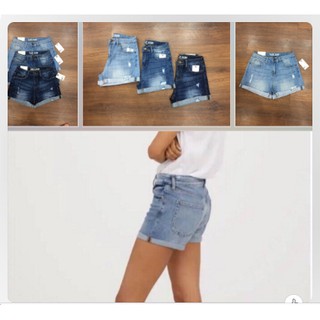 Quần short jeans paige denim rách - 2127