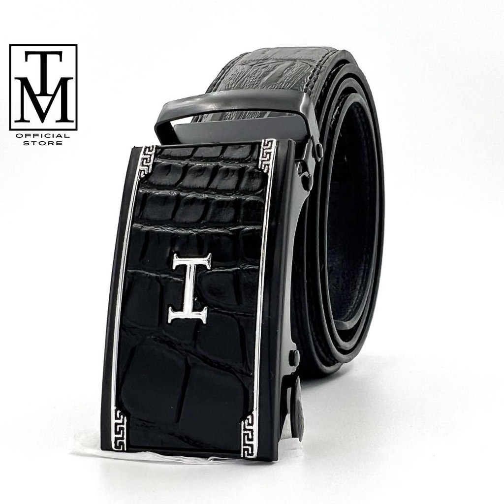 Thắt lưng nam vân da cá sấu khóa tự động phong cách sang trọng trẻ trung TL12