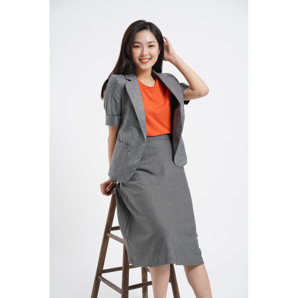 Áo vest rayon ve tròn ghi B405 NỮ TNG