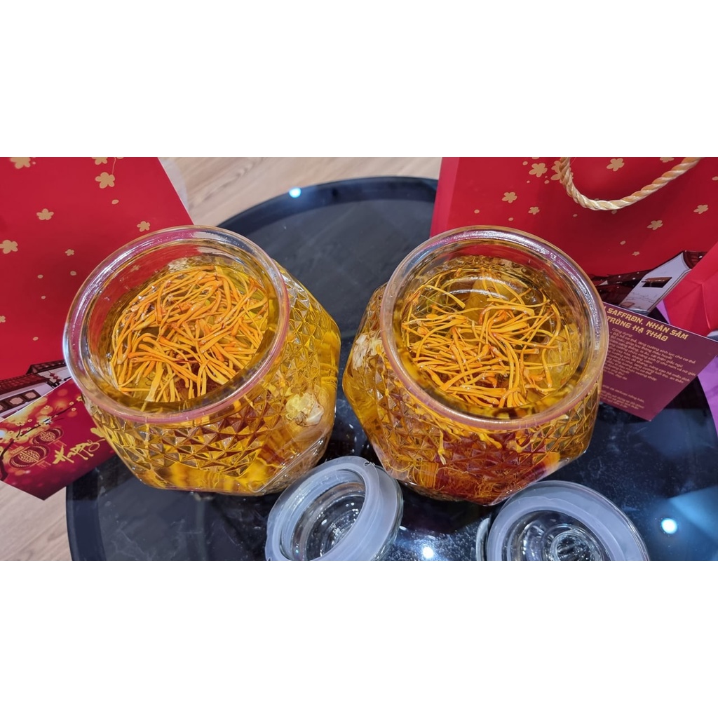 Đông trùng hạ thảo hút chân không sấy lạnh Saffron Việt Nam hũ 10Gr