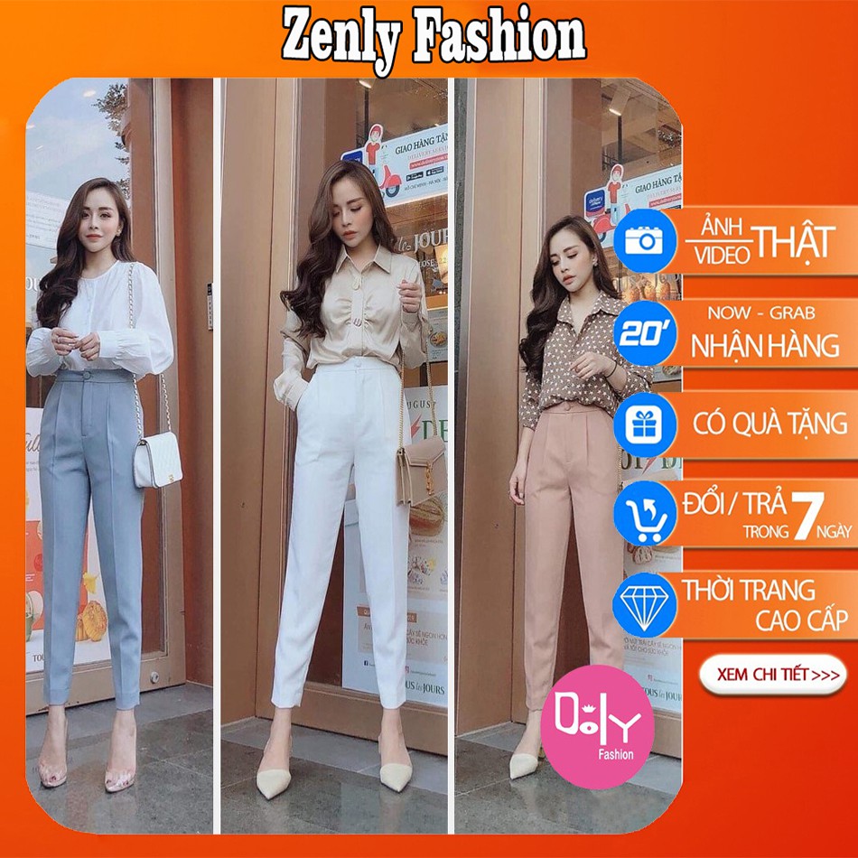 Quần tây nữ công sở khuy bọc [HÀNG CAO CẤP] Quần âu nữ công sở vải tuyết mưa siêu tôn dáng, cực dễ phối đồ