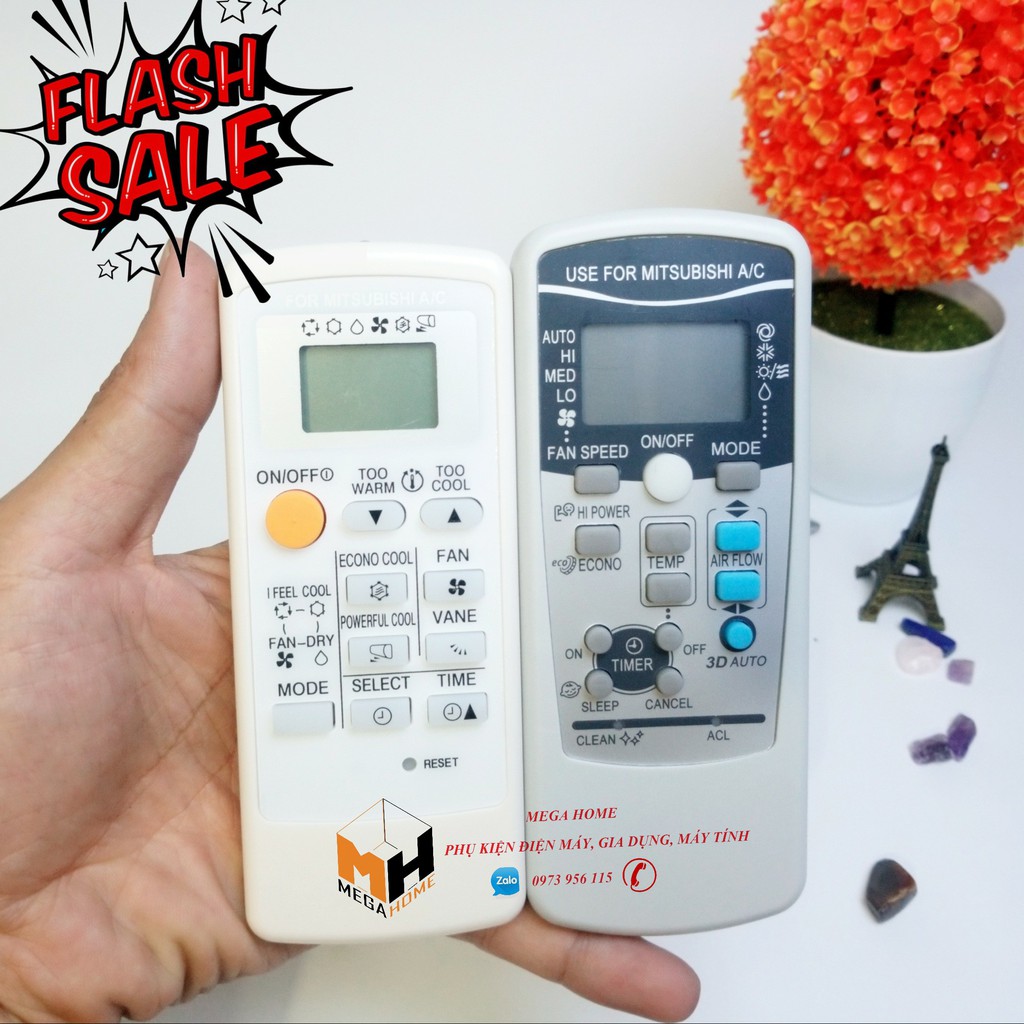 Điều khiển điều hòa Mitsubishi, remote máy lạnh Mitsubishi hàng loại 1