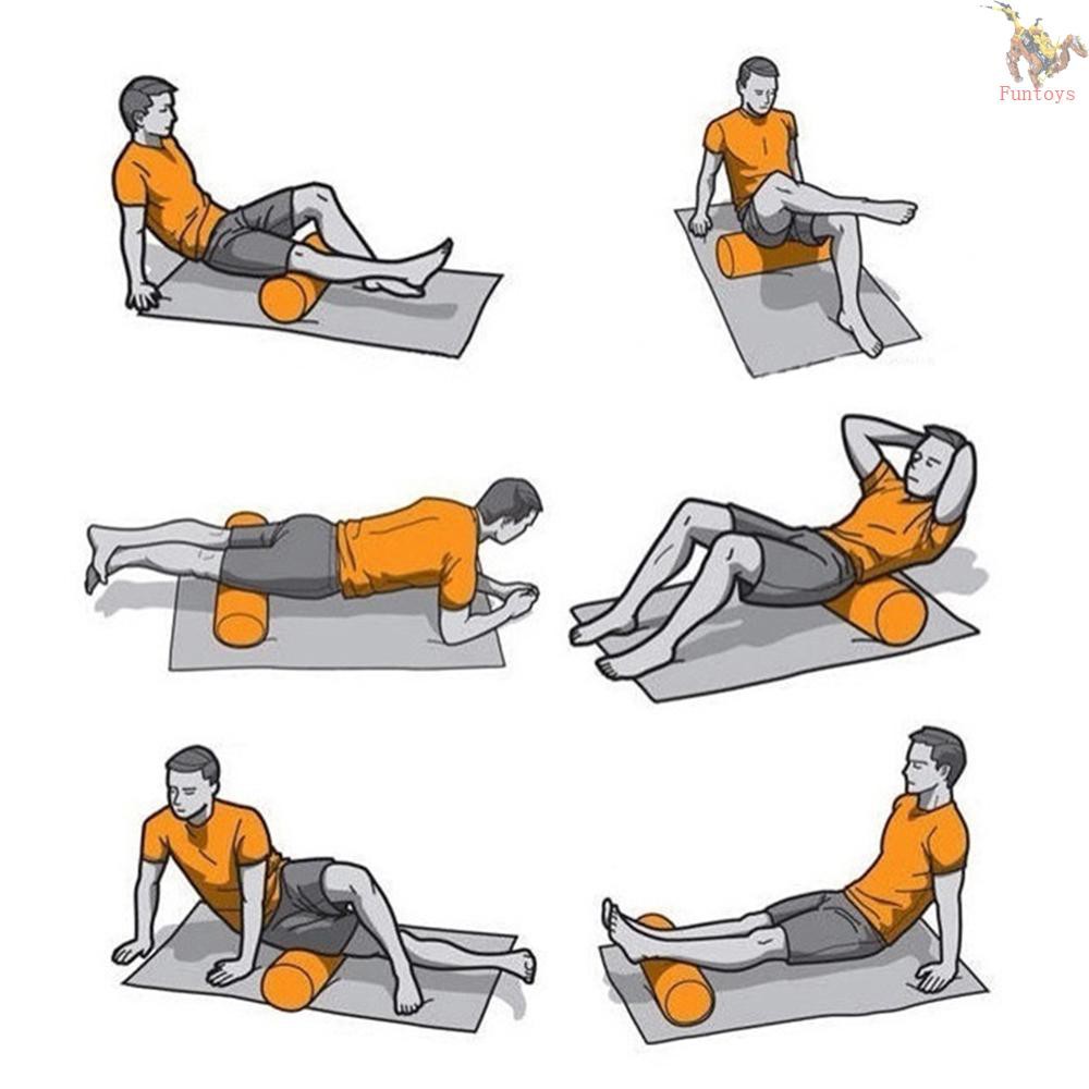 Con lăn cơ mát xa bằng mút xốp EVA mật độ cao cho phòng tập thể dục Pilates Yoga thể hình 30cm / 45cm / 60cm