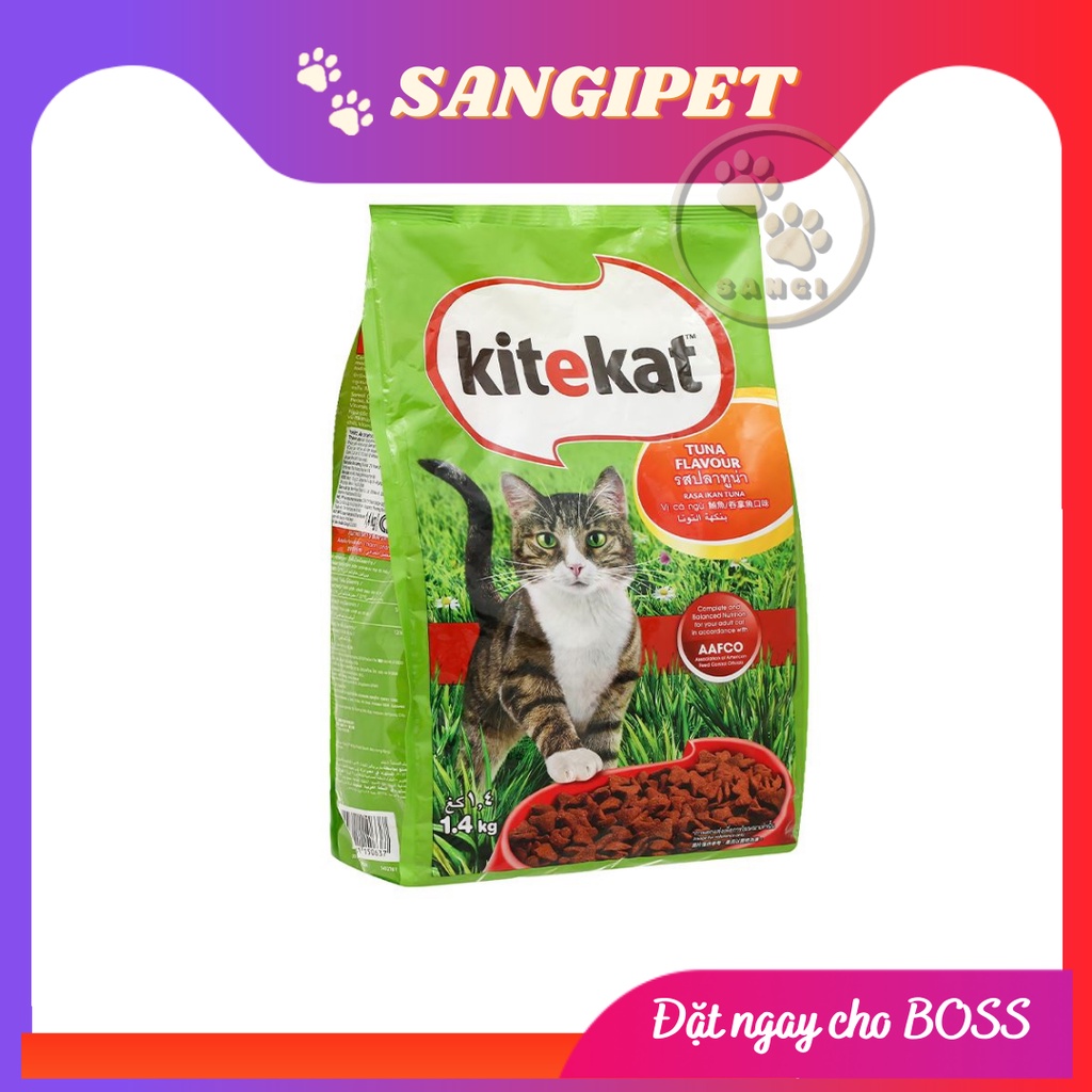 Hạt mèo Kitekat dành cho mèo mọi lứa tuổi vị cá ngừ túi 1.4kg