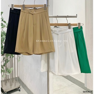 Quần Lửng Vải Cạp 2 Cúc Chun Sau