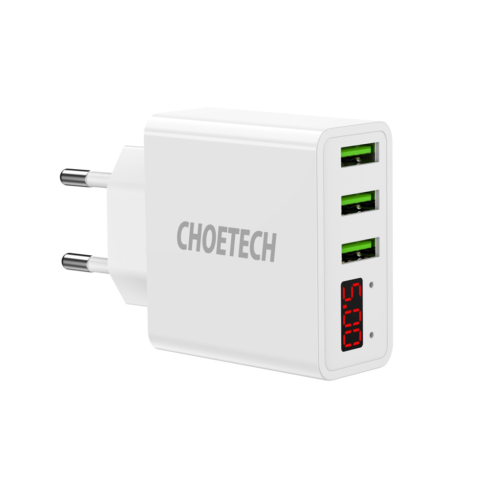 Cốc Sạc CHOETECH 3 Cổng USB 5V/3A Dành Cho Iphone Ipad Samsung