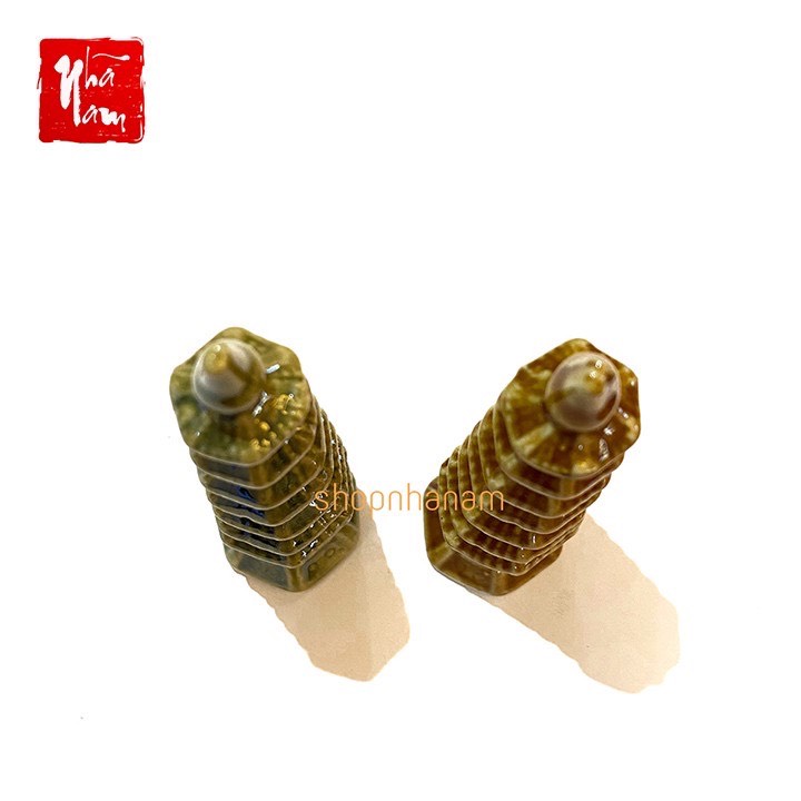 [Bán từ 500 sản phẩm] Tháp chùa vàng phụ kiện thác nước phong thủy