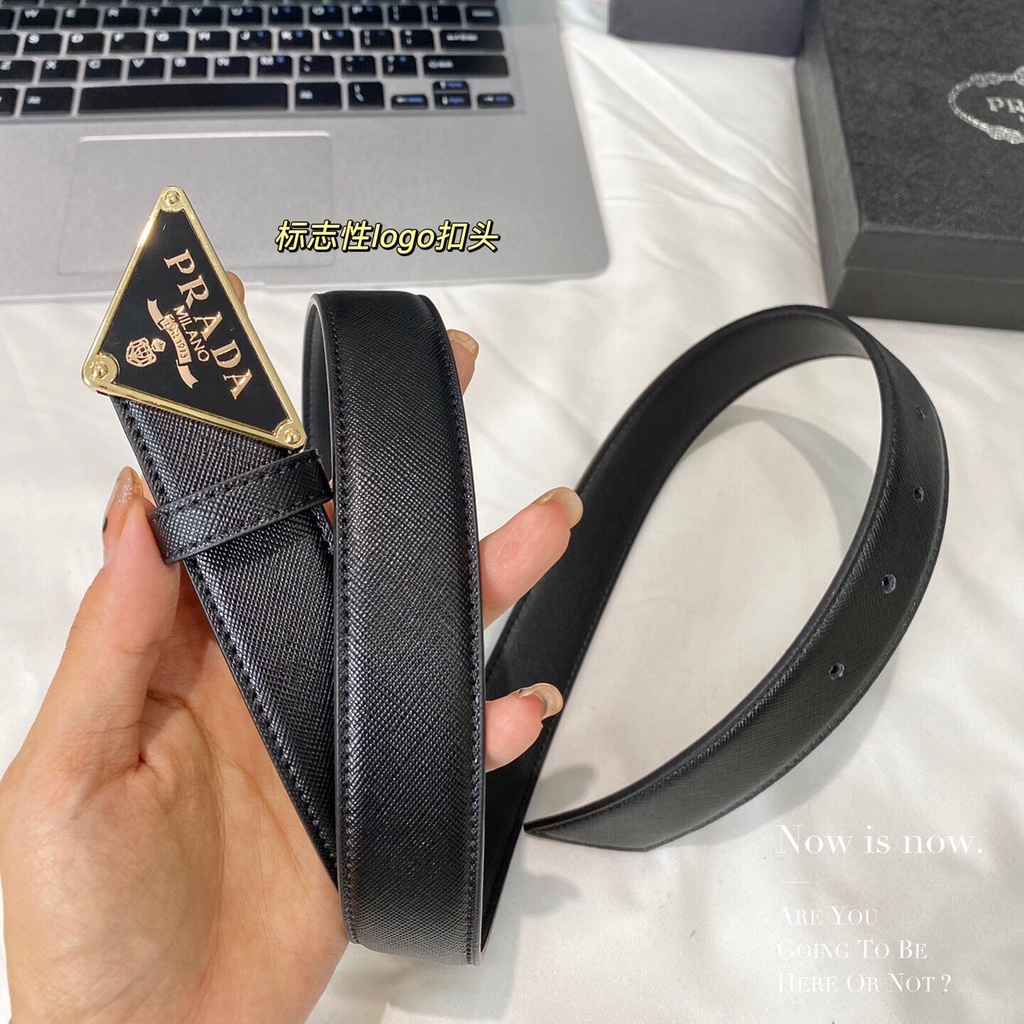 Thắt Lưng Da 110cm Có In Logo Hình Tam Giác Cá Tính Cho Nữ