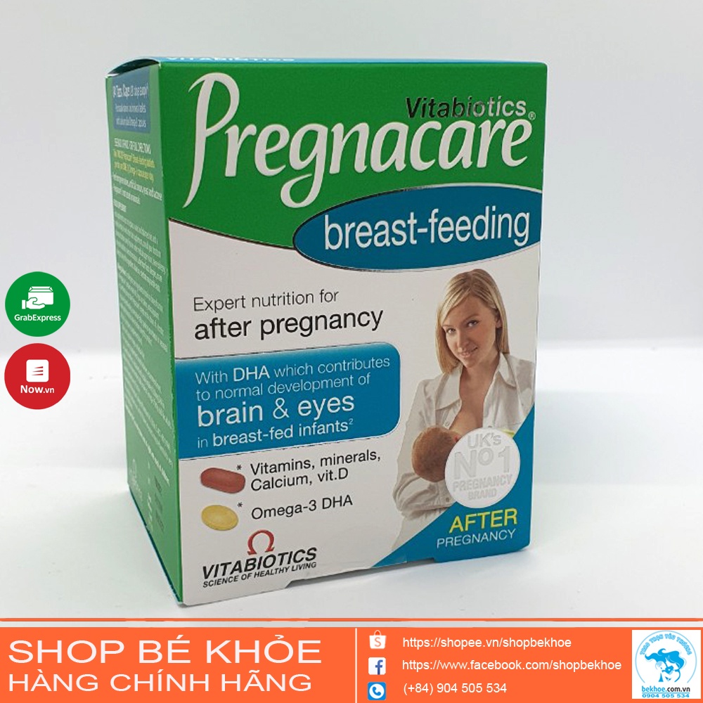 Combo Vitamin sau sinh Pregnacare breast feeding và cỏ Cà ri lợi sữa Fenugreek