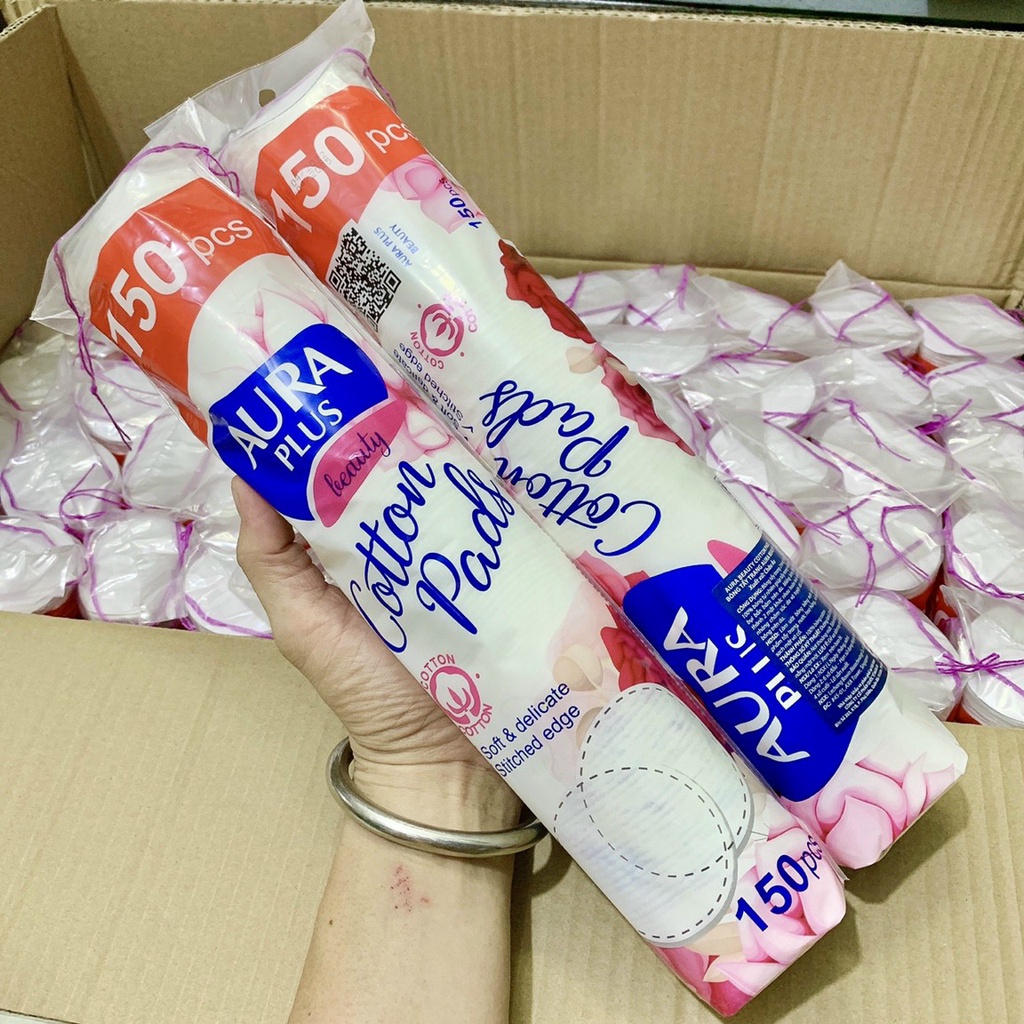 Bông tẩy trang aura 150 miếng siêu sịn - mới về
