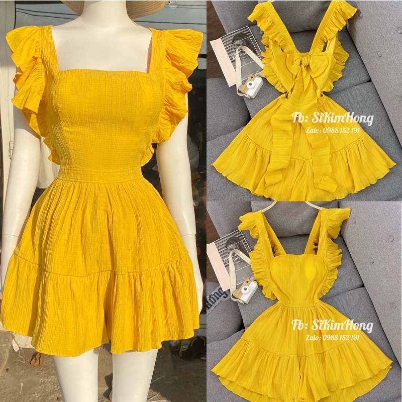 [Mã FAMARAL1 giảm 10K đơn 50K] Đầm jump nơ buộc sau lưng dễ thương Mã_324(Ảnh shop chụp 100%)