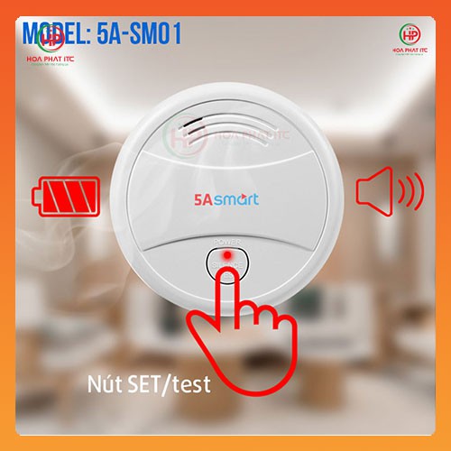 Báo khói độc lập kết nối wifi 5ASmart 5A-SM01