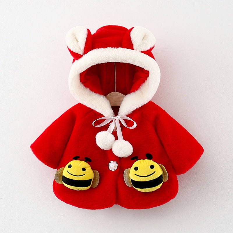 Áo choàng nhung chống gió thời trang thu đông cho bé từ 1 tuổi 2 tuổi
 | BigBuy360 - bigbuy360.vn