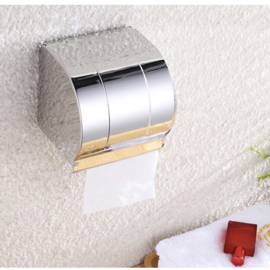 Hộp đựng giấy vệ sinh KAGAWA Inox 304 loại kín che chắn nước cao cấp chống ướt giấy không han gỉ AK8