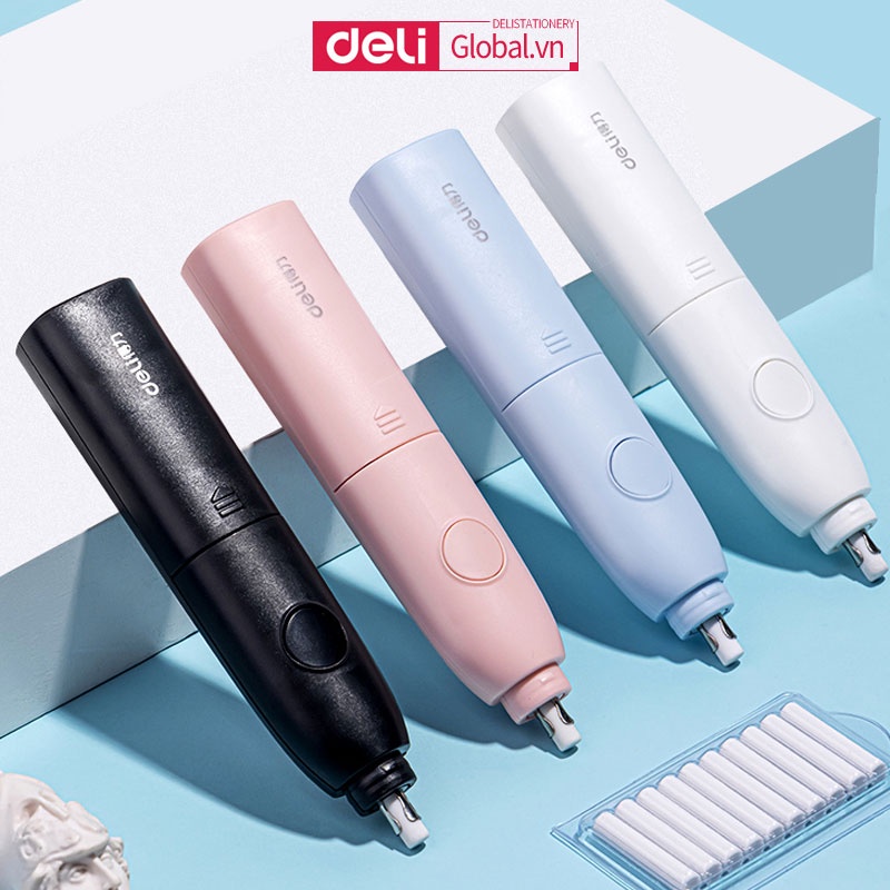 Cục Tẩy Điện Tử Dễ Thương Kèm Lõi Thay Thế Tiện Dụng Cho Học Sinh