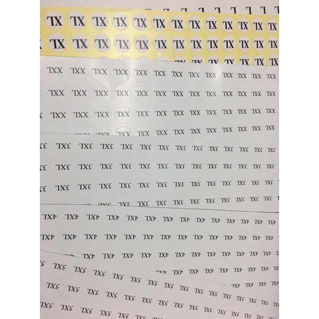 Decal Size, Decal Số Dán Sản Phẩm Hàng Có Sẵn