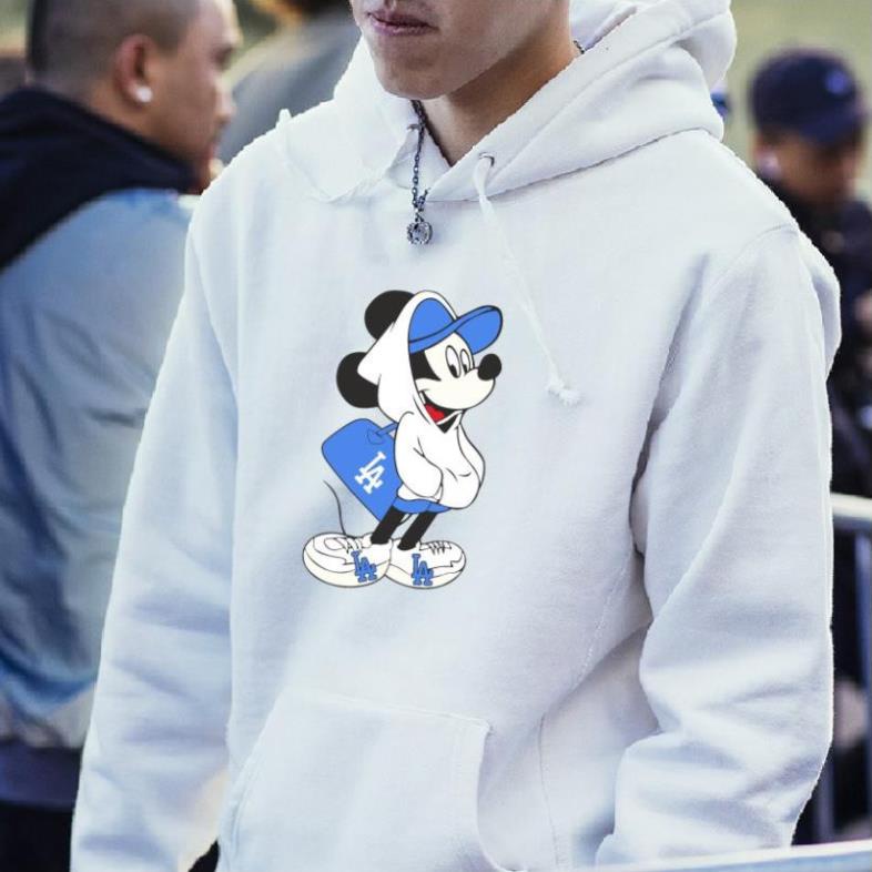 Áo nỉ Hoodie thu đông chuột Mickey form suông rộng unisex cổ tròn 🧡