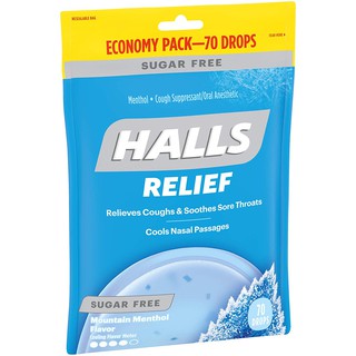 Viên ngậm Không Đường Hall Relief Sugar Free 70 viên