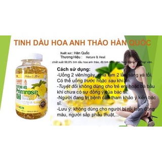 Viên uống Tinh Dầu Hoa Anh Thảo (Hôp 300 viên _Hàn Quốc)