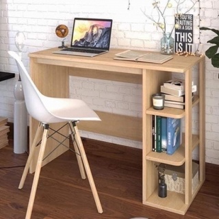 Bàn học bàn làm việc kết hợp kệ sách - Kệ gỗ decor trang trí.