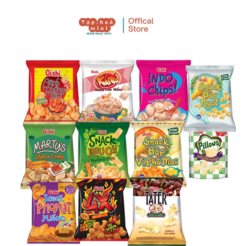 Bim Bim oishi các loại snack 39g/gói