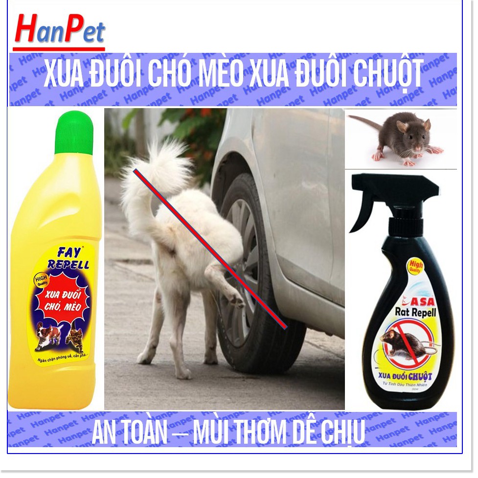 Hanpet.GV- Đuổi chuột xua đuổi chó, mèo đuổi ruồi Xịt Fay Repell ngăn chó phóng uế và cắn phá đồ đạc