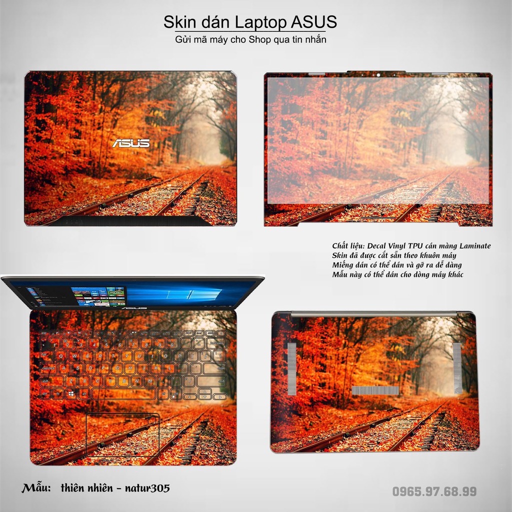 Skin dán Laptop Asus in hình thiên nhiên nhiều mẫu 11